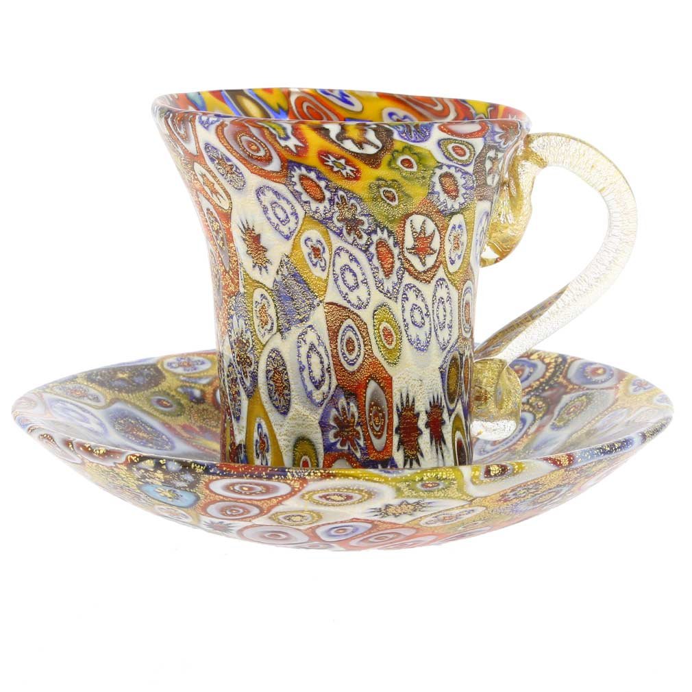 Amazon.com | Glass Of Venice Murano Glass Millefiori Golden Quilt